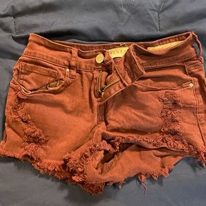 Burgundy shorts